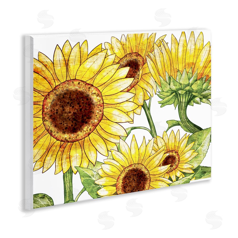 Kim Allen Peeking Sunflower Blooms Wall Plaque Art Print