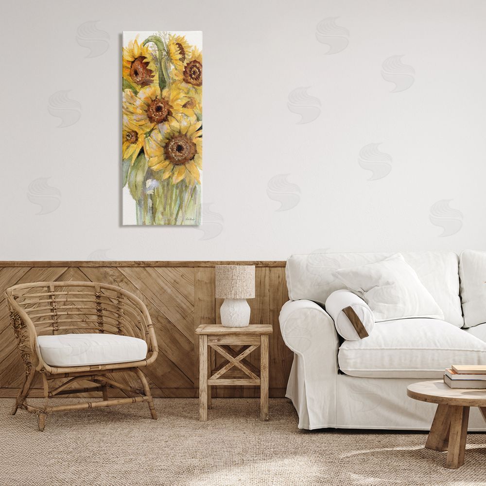 Patti Bishop Sunflowers Bouquet Close Up Canvas Art on Wall