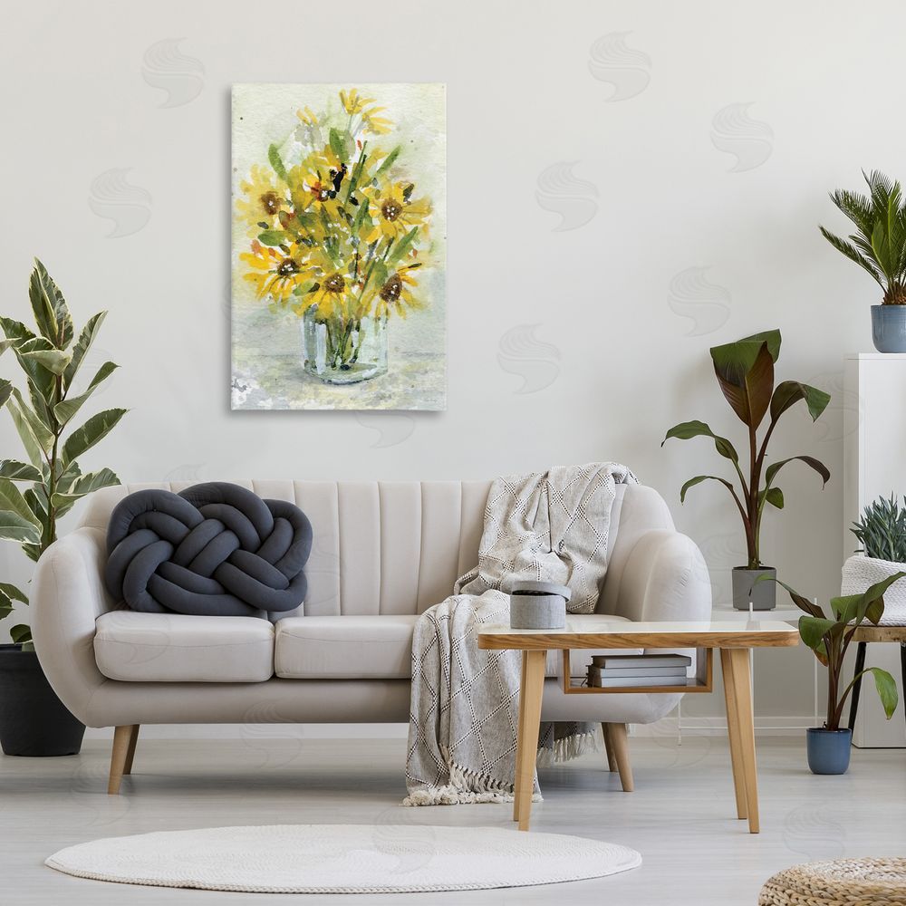 Patti Bishop Sun Flowers & Daisy Bouquet Canvas Art on Wall