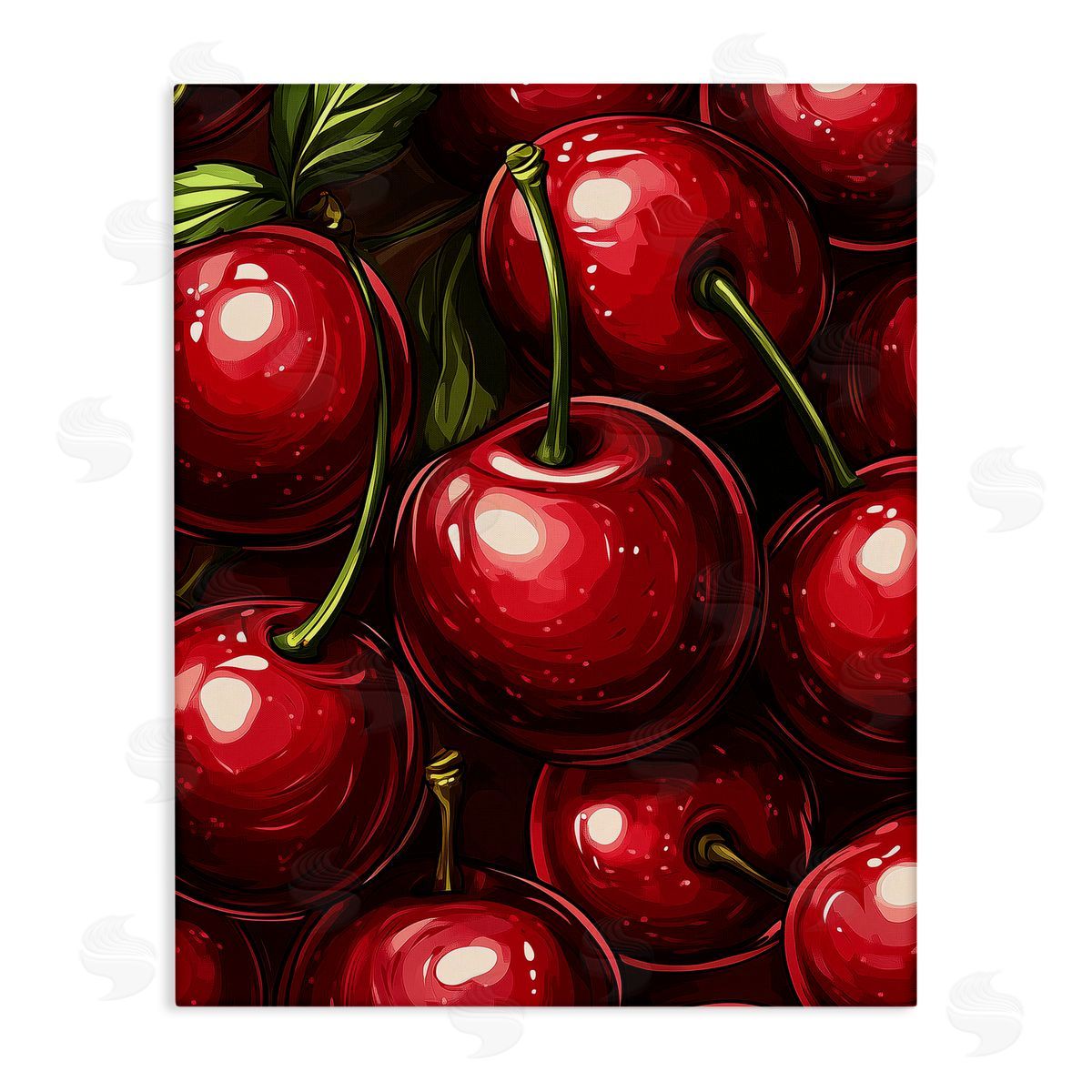 Christine Simpson Art Lush Juicy Cherries Harvest Canvas Wall Art Print