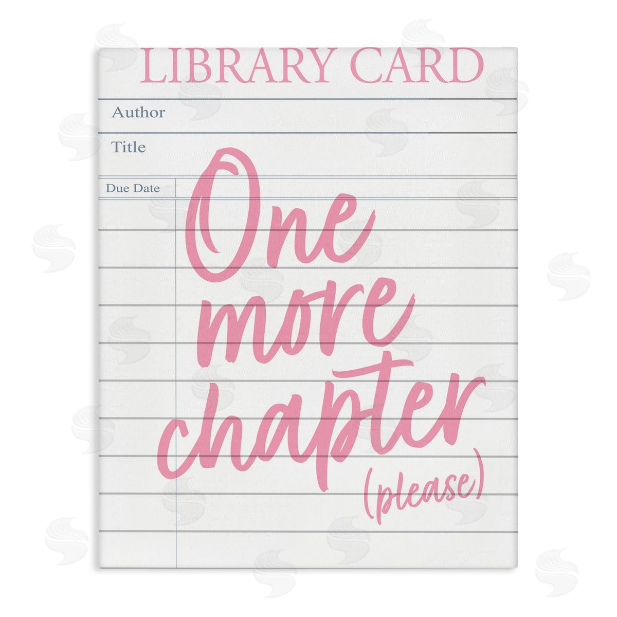 Emily Dumas One More Chapter Please Canvas Wall Art Print