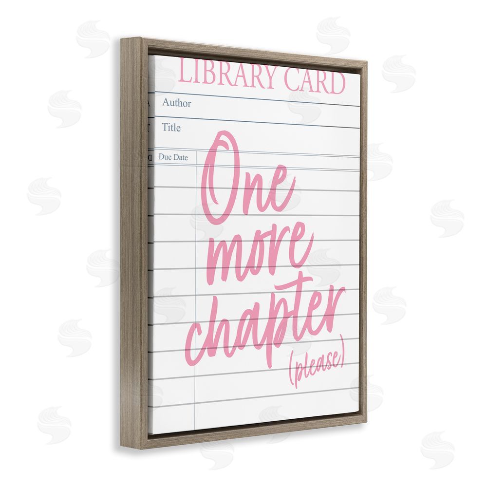 Emily Dumas One More Chapter Please Brown Floating Frame Canvas Wall Art Print