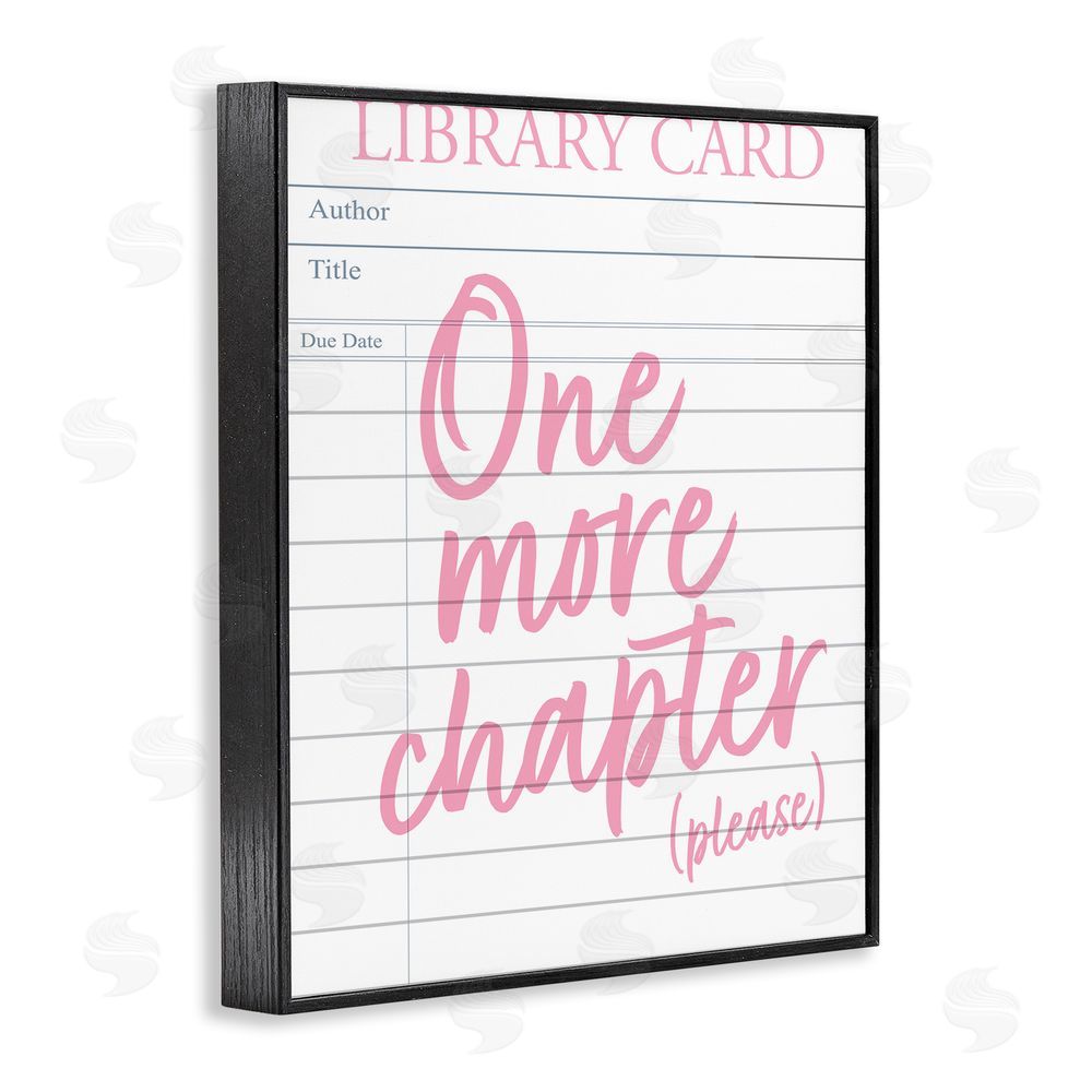 Emily Dumas One More Chapter Please Black Framed Giclee Wall Art Print