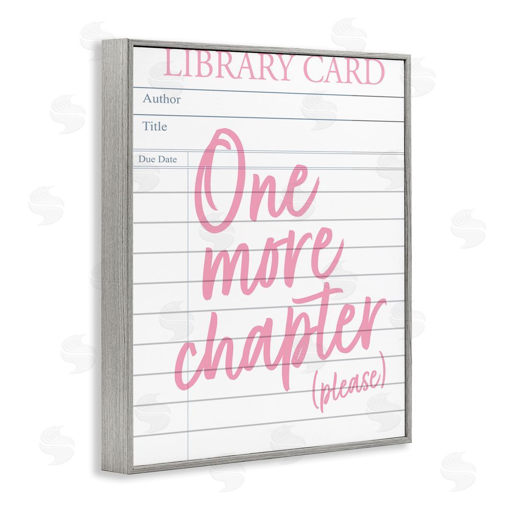 Emily Dumas One More Chapter Please Gray Framed Giclee Wall Art Print
