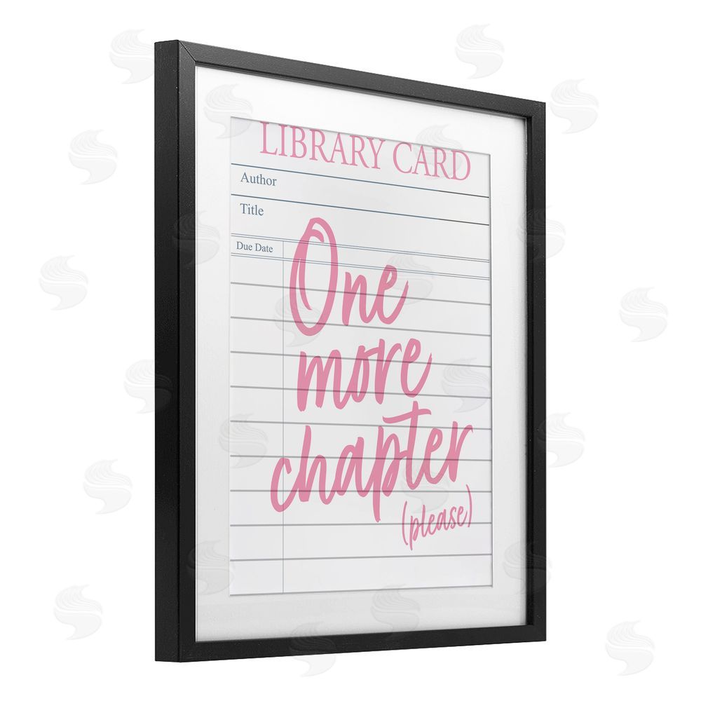 Emily Dumas One More Chapter Please Black Framed Print Under Glass with White Mat Wall Art