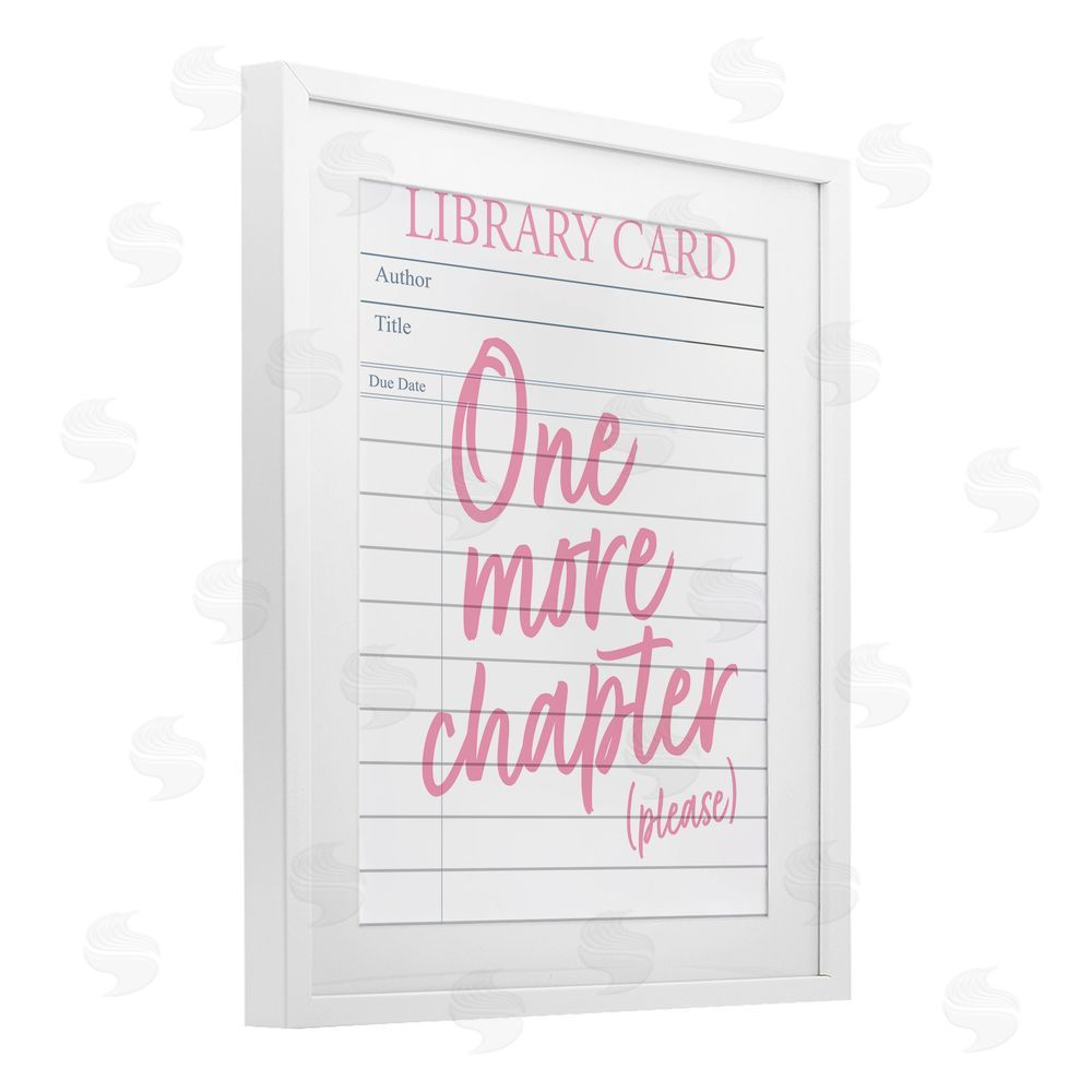 Emily Dumas One More Chapter Please White Framed Print Under Glass with Mat Wall Art