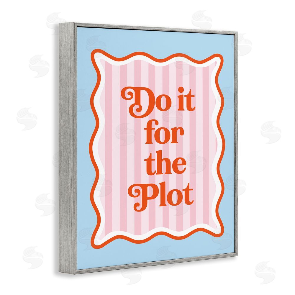 Emily Dumas Do It For The Plot Gray Framed Giclee Wall Art Print