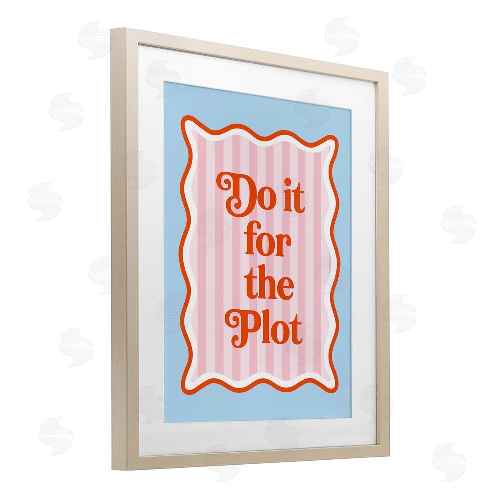 Emily Dumas Do It For The Plot Birch Framed Print Under Glass with White Mat Wall Art