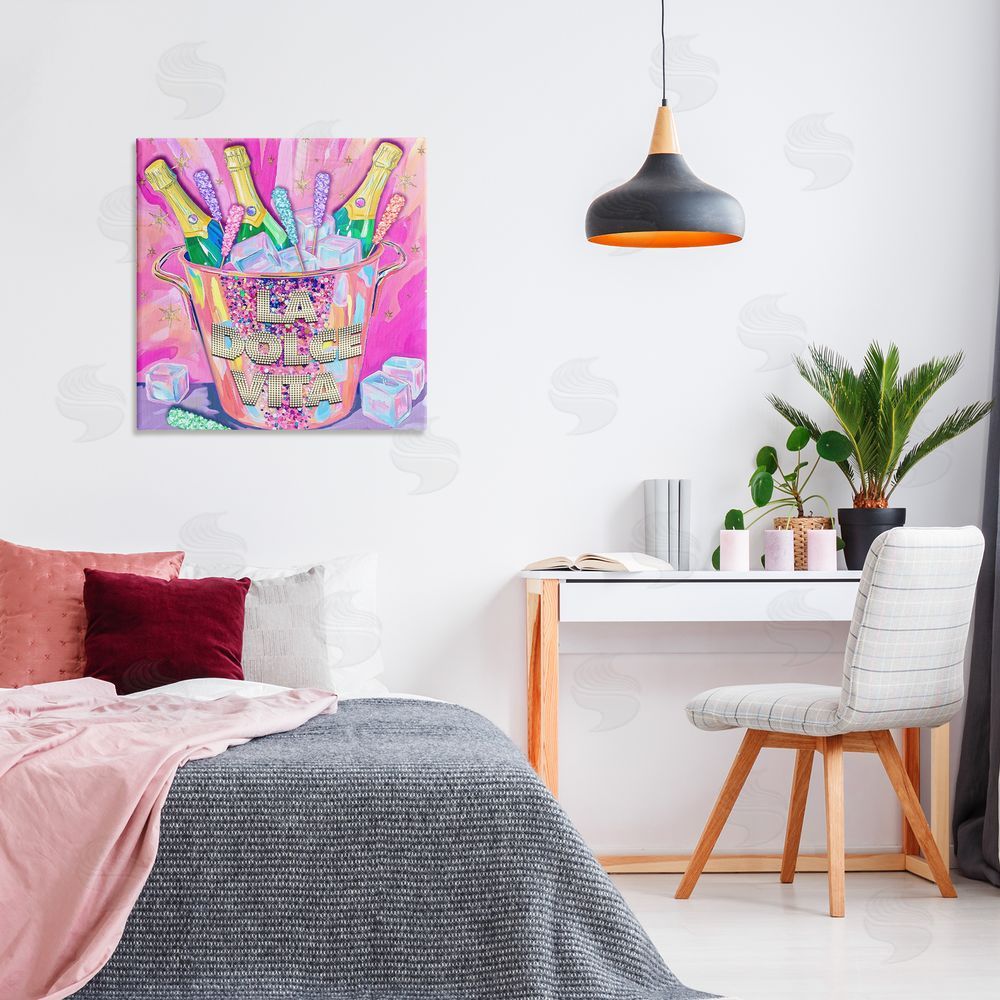 Jess Stempel La Dolce Vita Champagne Canvas Art on Wall