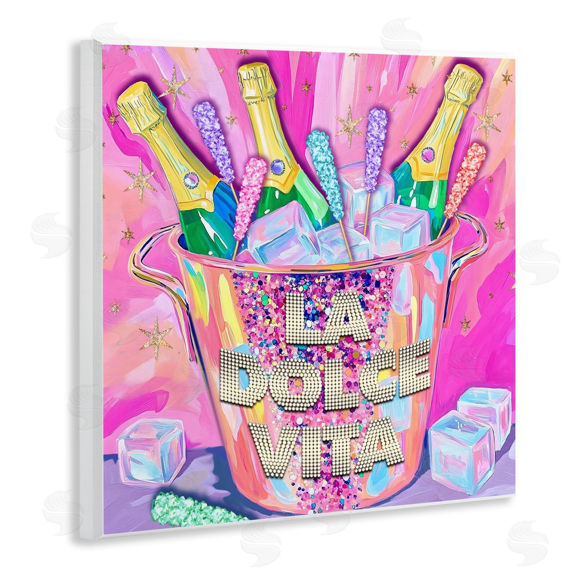 Jess Stempel La Dolce Vita Champagne Wall Plaque Art Print