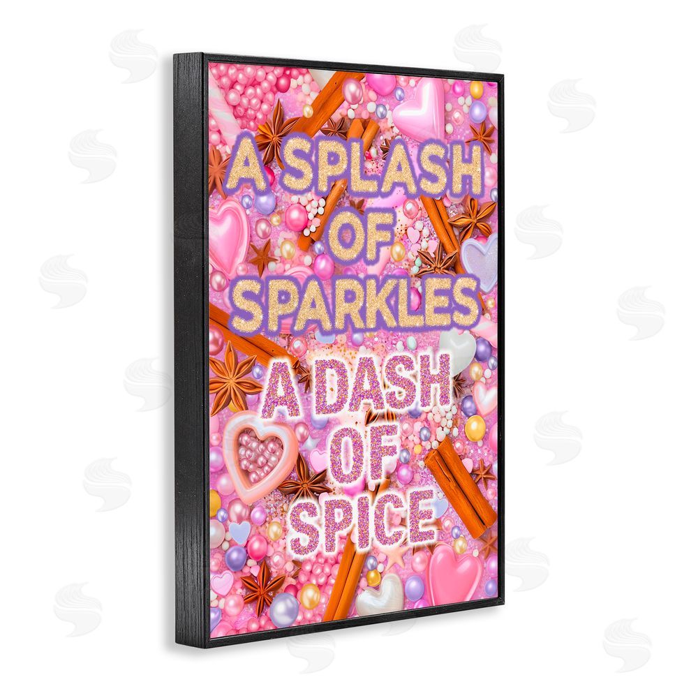 Jess Stempel Splash of Sparkle Dash Of Spice Black Framed Giclee Wall Art Print