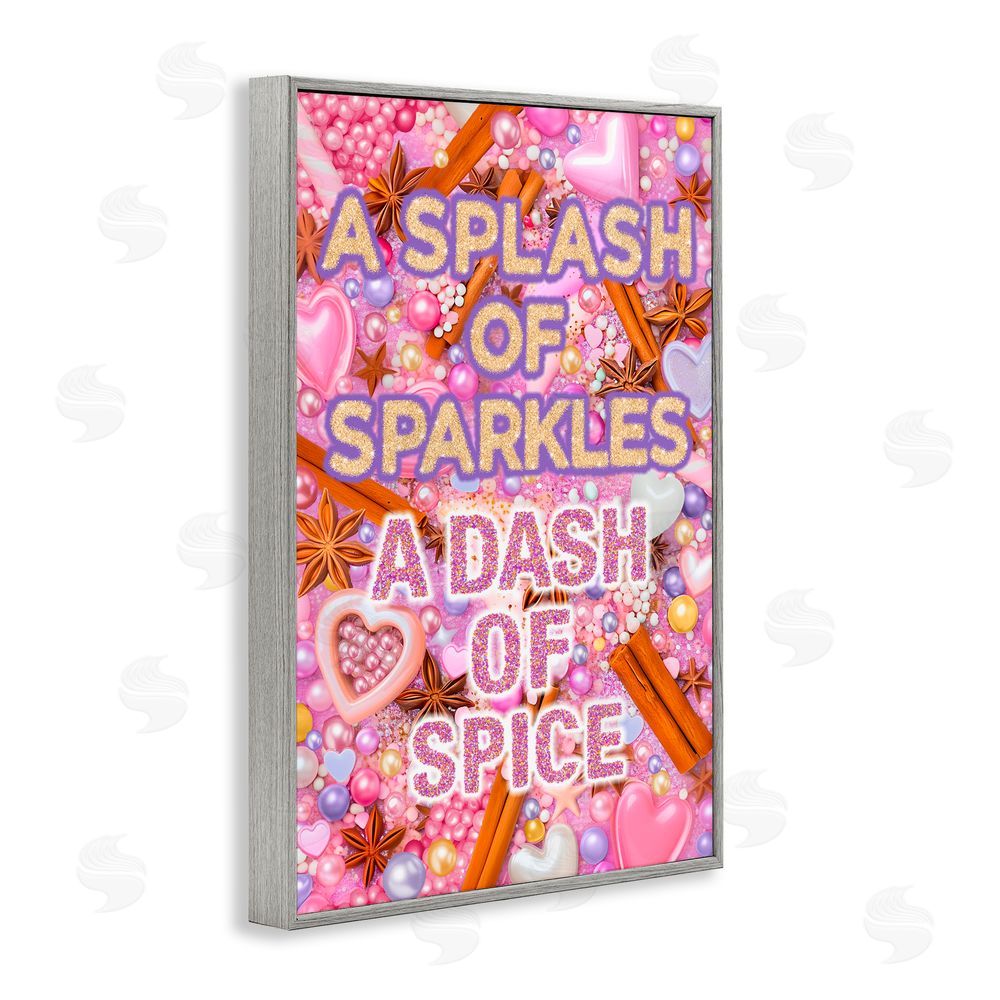 Jess Stempel Splash of Sparkle Dash Of Spice Gray Framed Giclee Wall Art Print