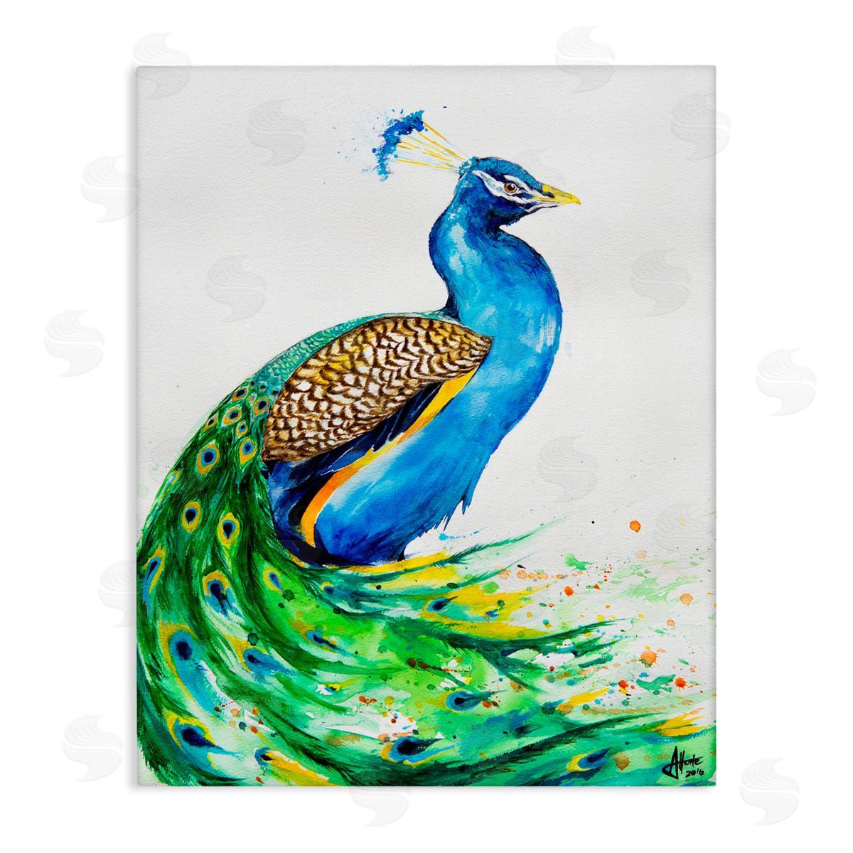Marc Allante Aphrodite Peacock Portrait Canvas Wall Art Print