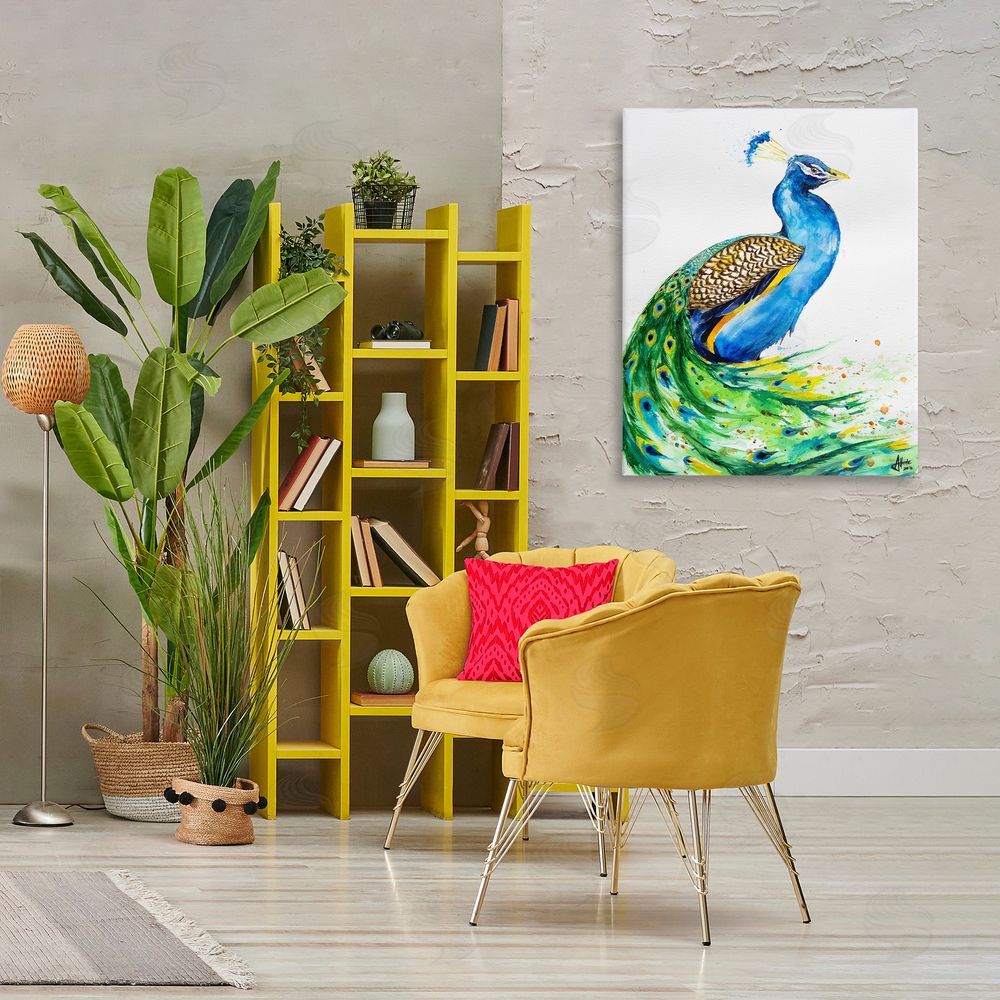 Marc Allante Aphrodite Peacock Portrait Canvas Art on Wall