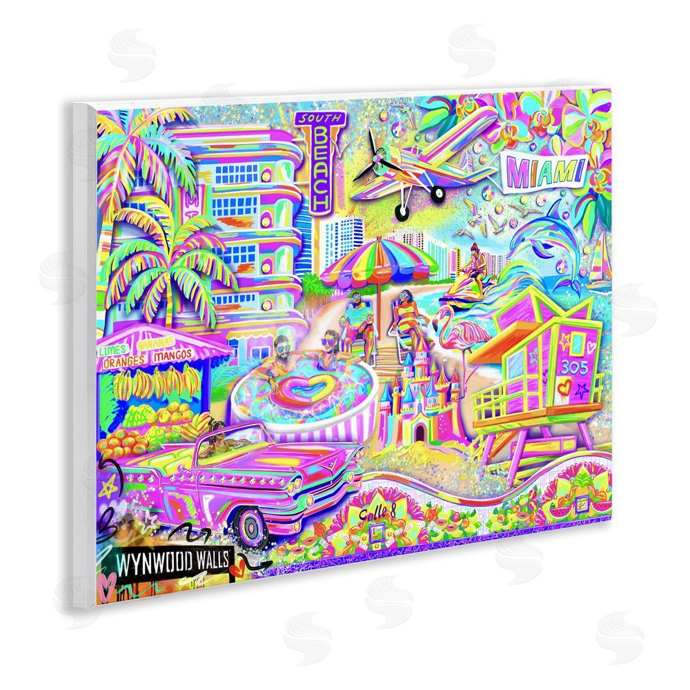 Jess Stempel Miami Fun Collage Wall Plaque Art Print