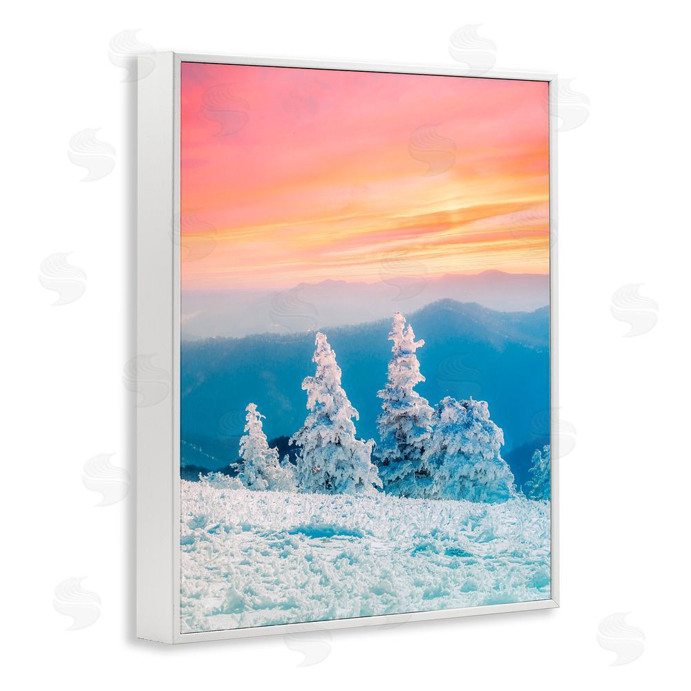 Jared Kreiss Fire And Ice Sunset White Framed Giclee Wall Art Print
