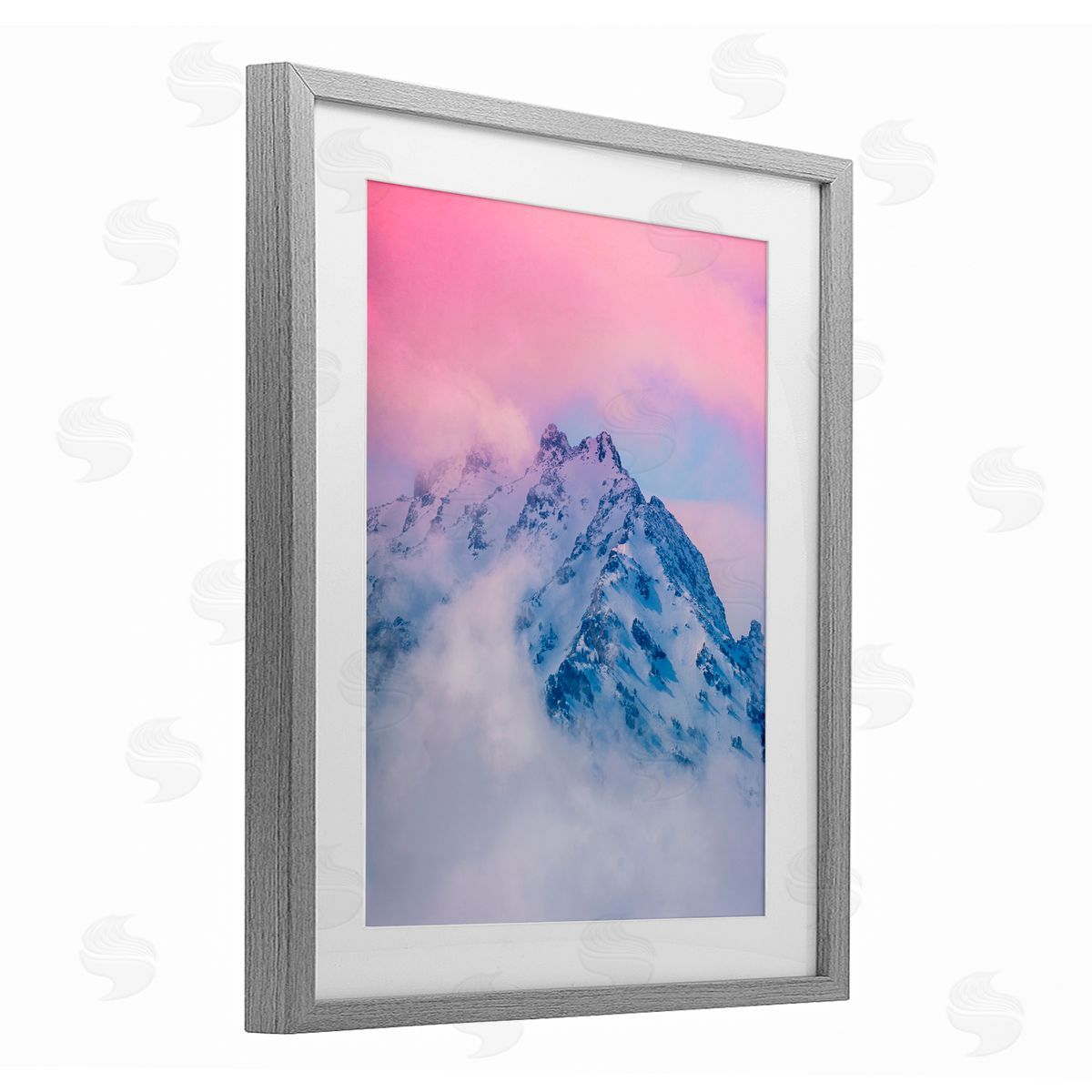 Jared Kreiss Pastel Wyoming Wonders Gray Framed Print Under Glass with White Mat Wall Art