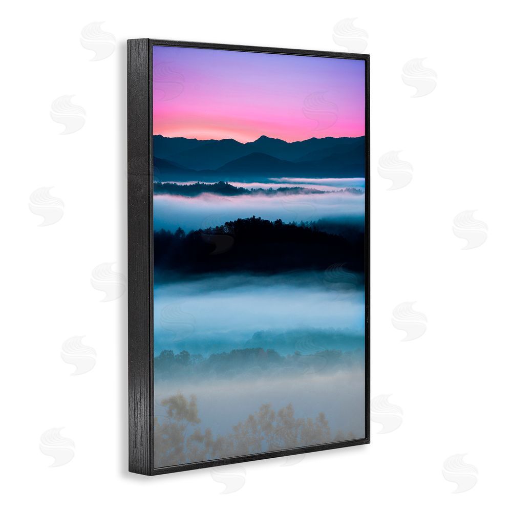 Jared Kreiss Smoky Mountain Fog Black Framed Giclee Wall Art Print