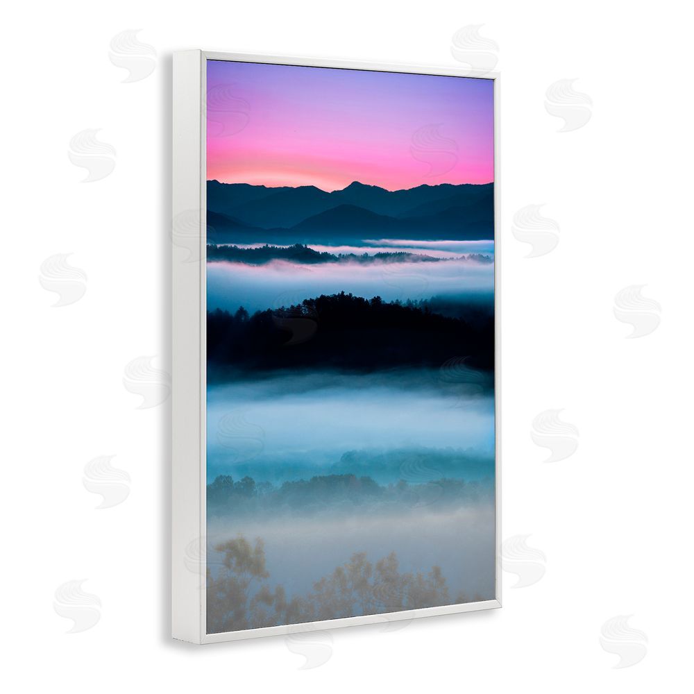 Jared Kreiss Smoky Mountain Fog White Framed Giclee Wall Art Print