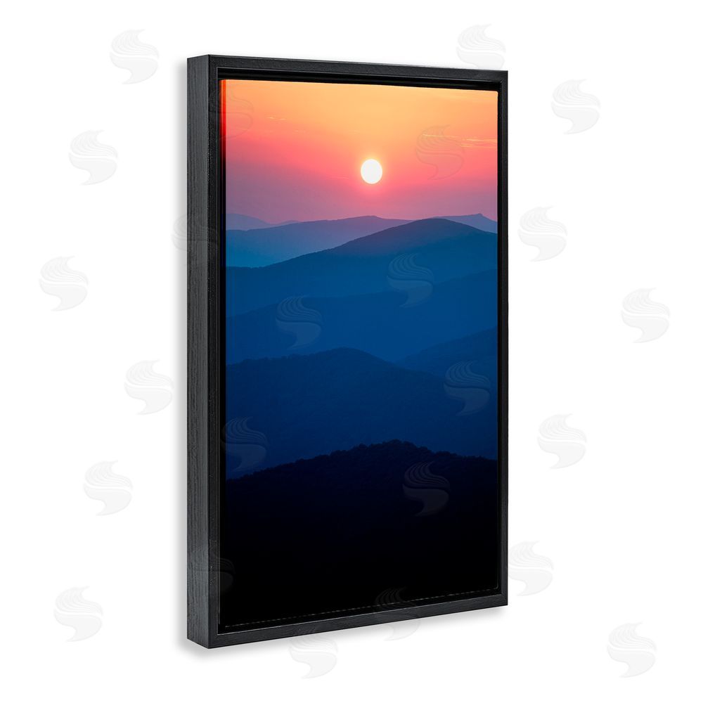 Jared Kreiss Tennessee Mornings Sunrise Black Floating Frame Canvas Wall Art Print