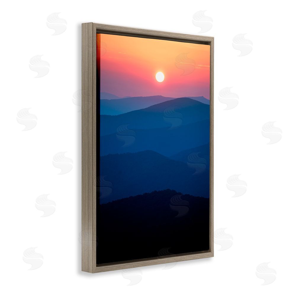Jared Kreiss Tennessee Mornings Sunrise Brown Floating Frame Canvas Wall Art Print