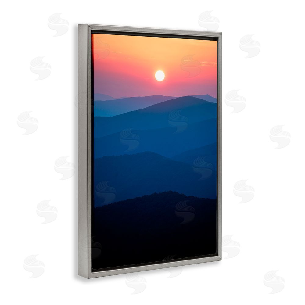 Jared Kreiss Tennessee Mornings Sunrise Gray Floating Frame Canvas Wall Art Print