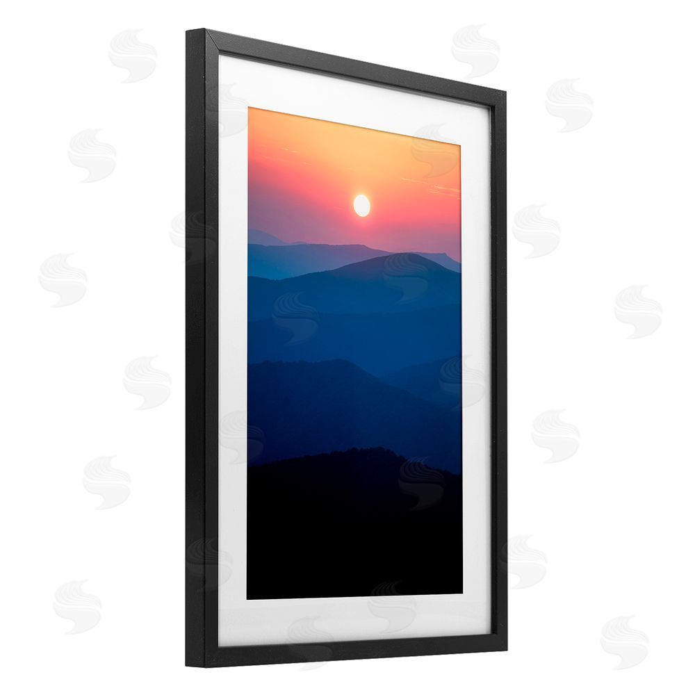 Jared Kreiss Tennessee Mornings Sunrise Black Framed Print Under Glass with White Mat Wall Art