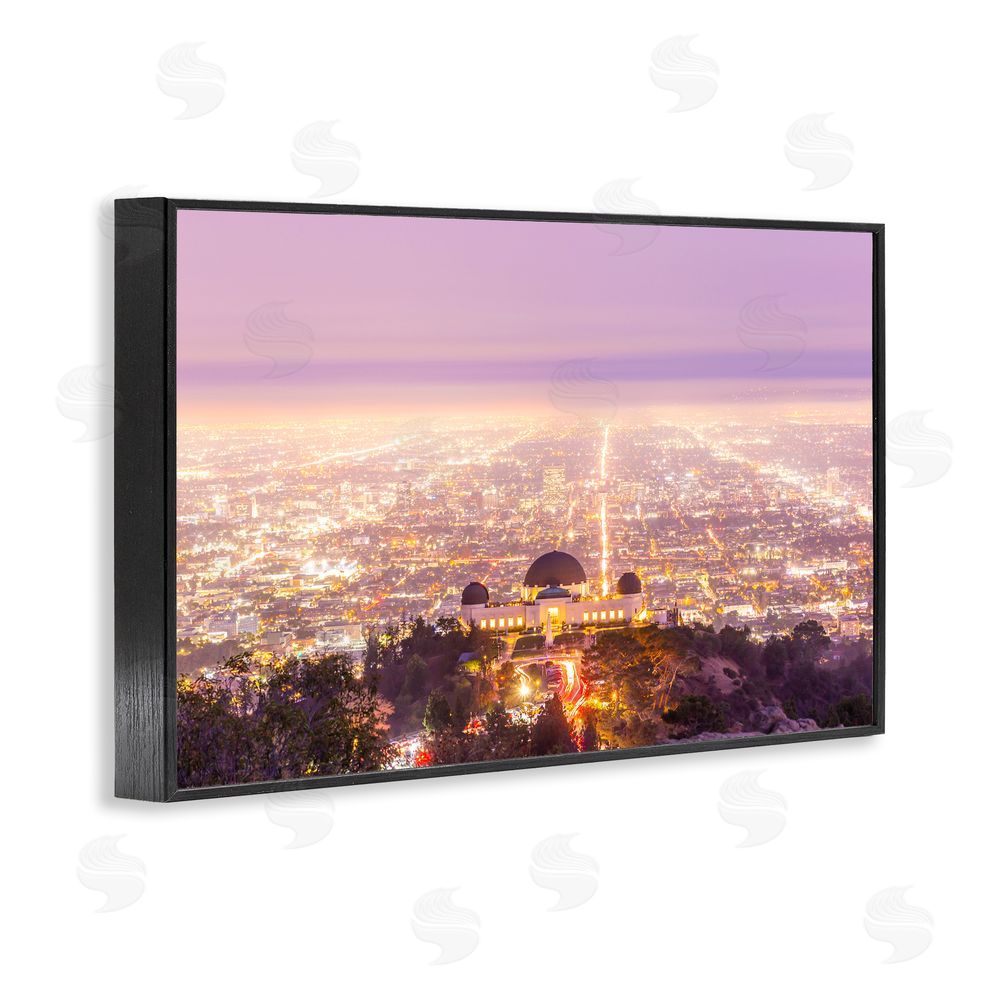 Jeff Poe Photography Griffith Park Scenic Overview Black Framed Giclee Wall Art Print