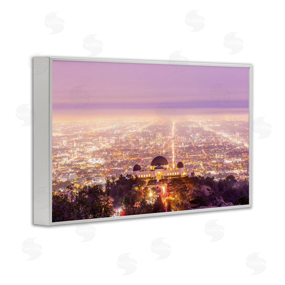 Jeff Poe Photography Griffith Park Scenic Overview White Framed Giclee Wall Art Print