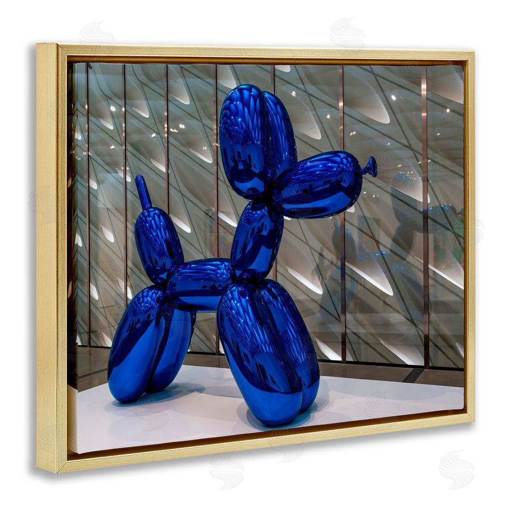 Jeff Poe Photography Koons Sculpture Photography Gold Floating Frame Canvas Wall Art Print
