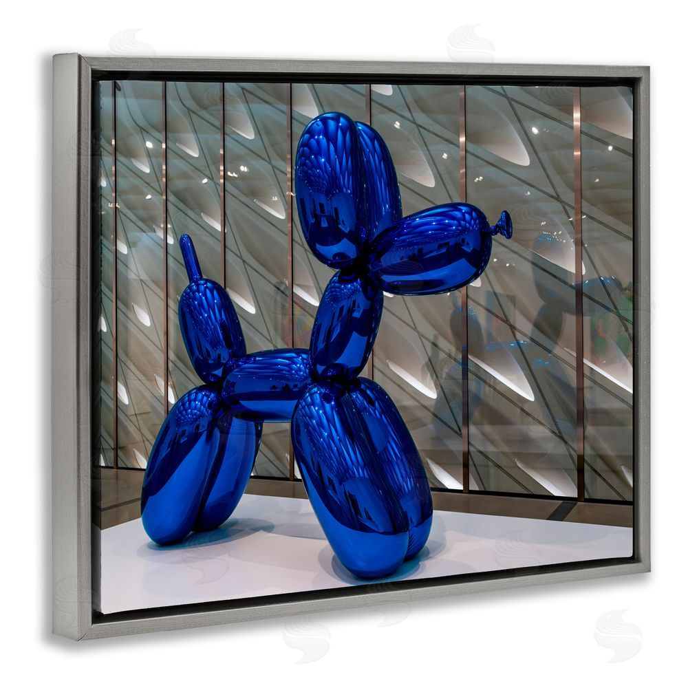 Jeff Poe Photography Koons Sculpture Photography Gray Floating Frame Canvas Wall Art Print