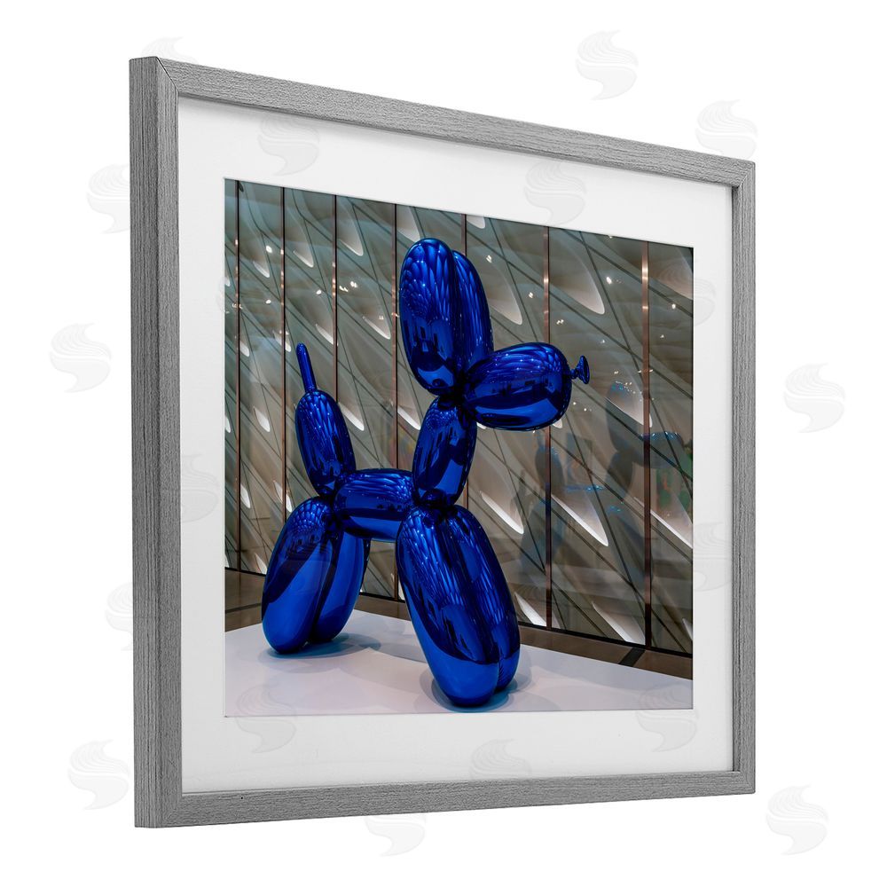 Jeff Poe Photography Koons Sculpture Photography Gray Framed Print Under Glass with White Mat Wall Art