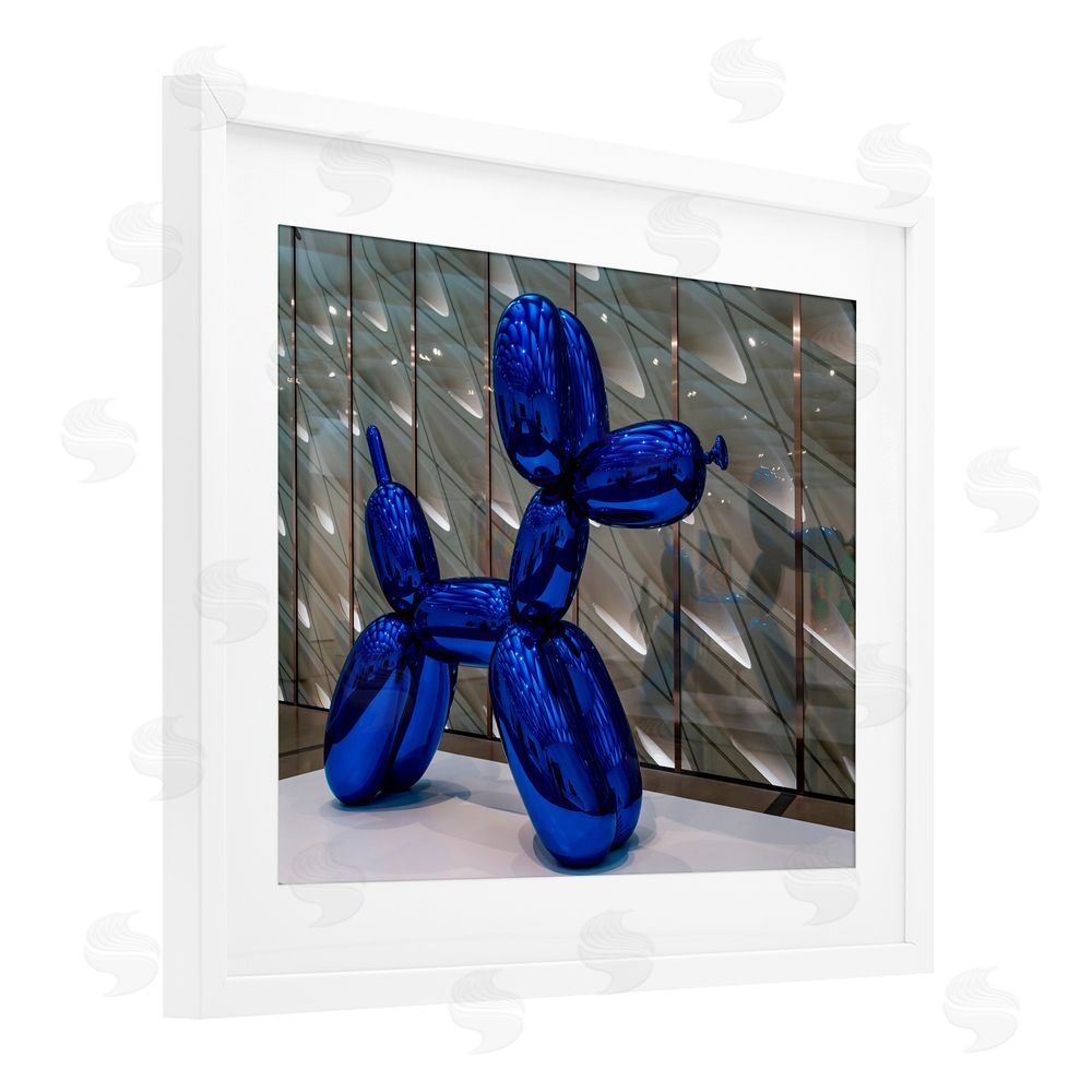 Jeff Poe Photography Koons Sculpture Photography White Framed Print Under Glass with Mat Wall Art