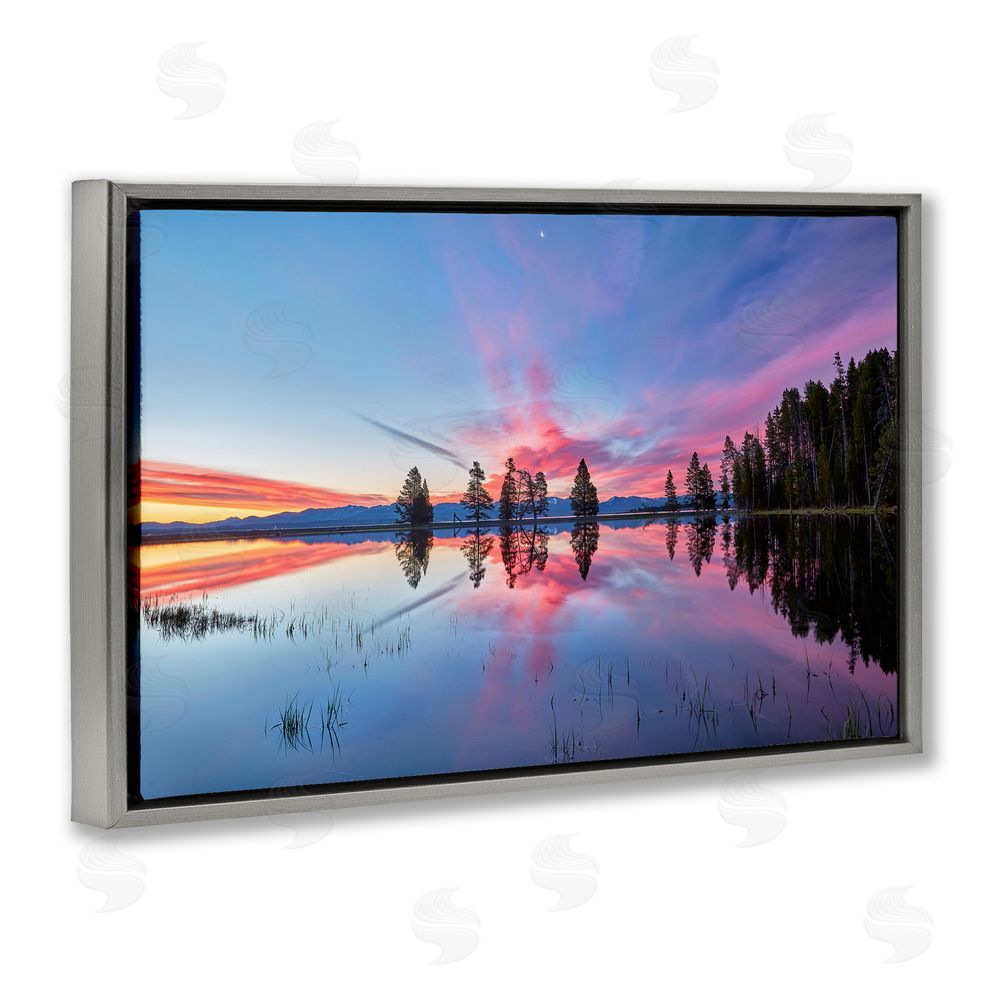Jon Evan Gull Point At Sunrise Gray Floating Frame Canvas Wall Art Print