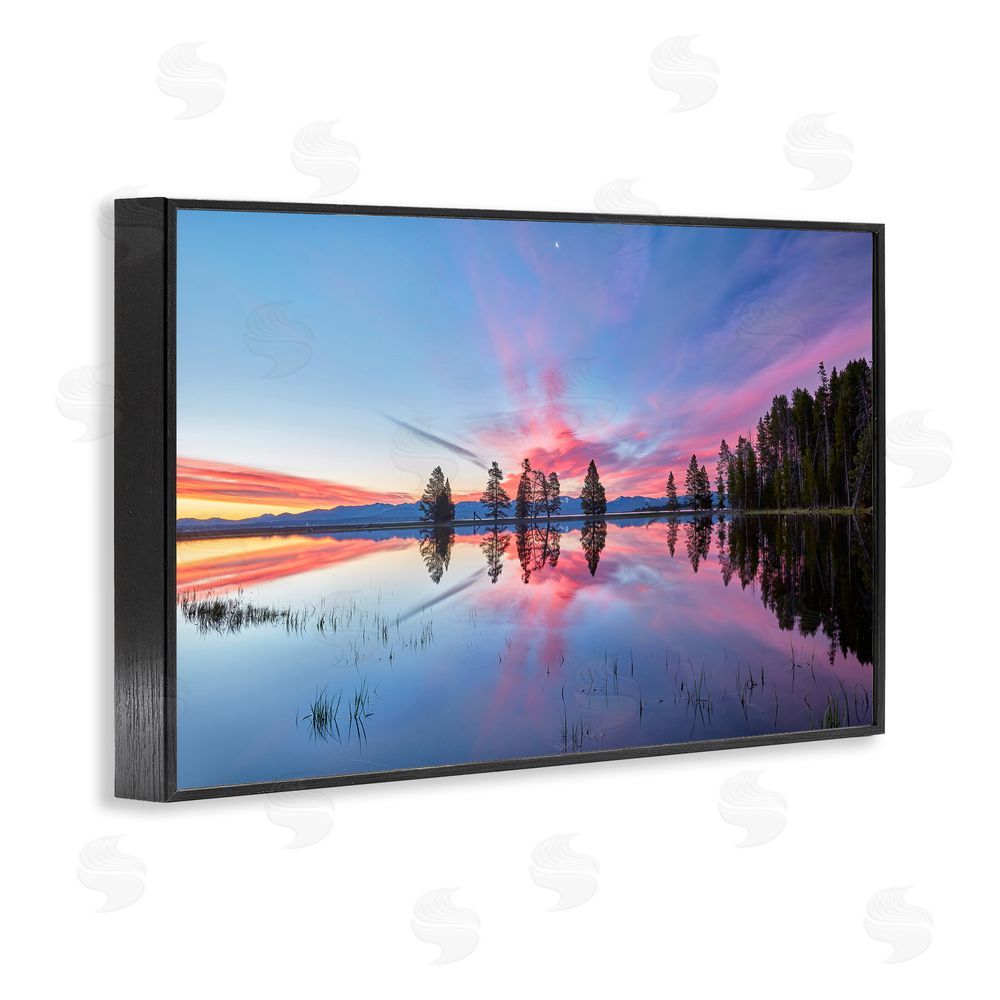 Jon Evan Gull Point At Sunrise Black Framed Giclee Wall Art Print