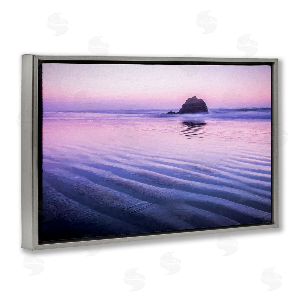 Jon Evan Tranquil And Still Waters Gray Floating Frame Canvas Wall Art Print