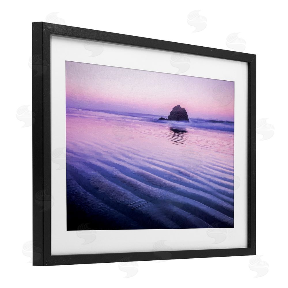 Jon Evan Tranquil And Still Waters Black Framed Print Under Glass with White Mat Wall Art
