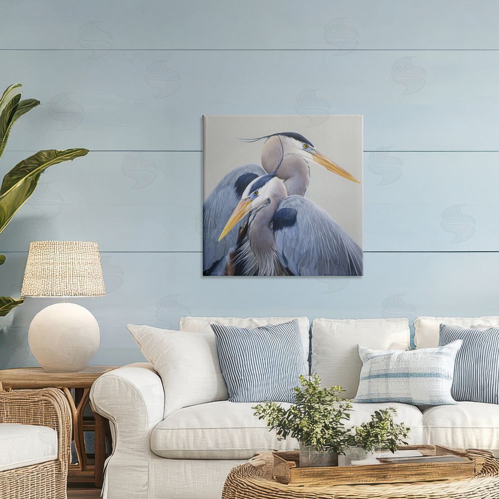 James Corwin Elegant Heron Twins Canvas Art on Wall