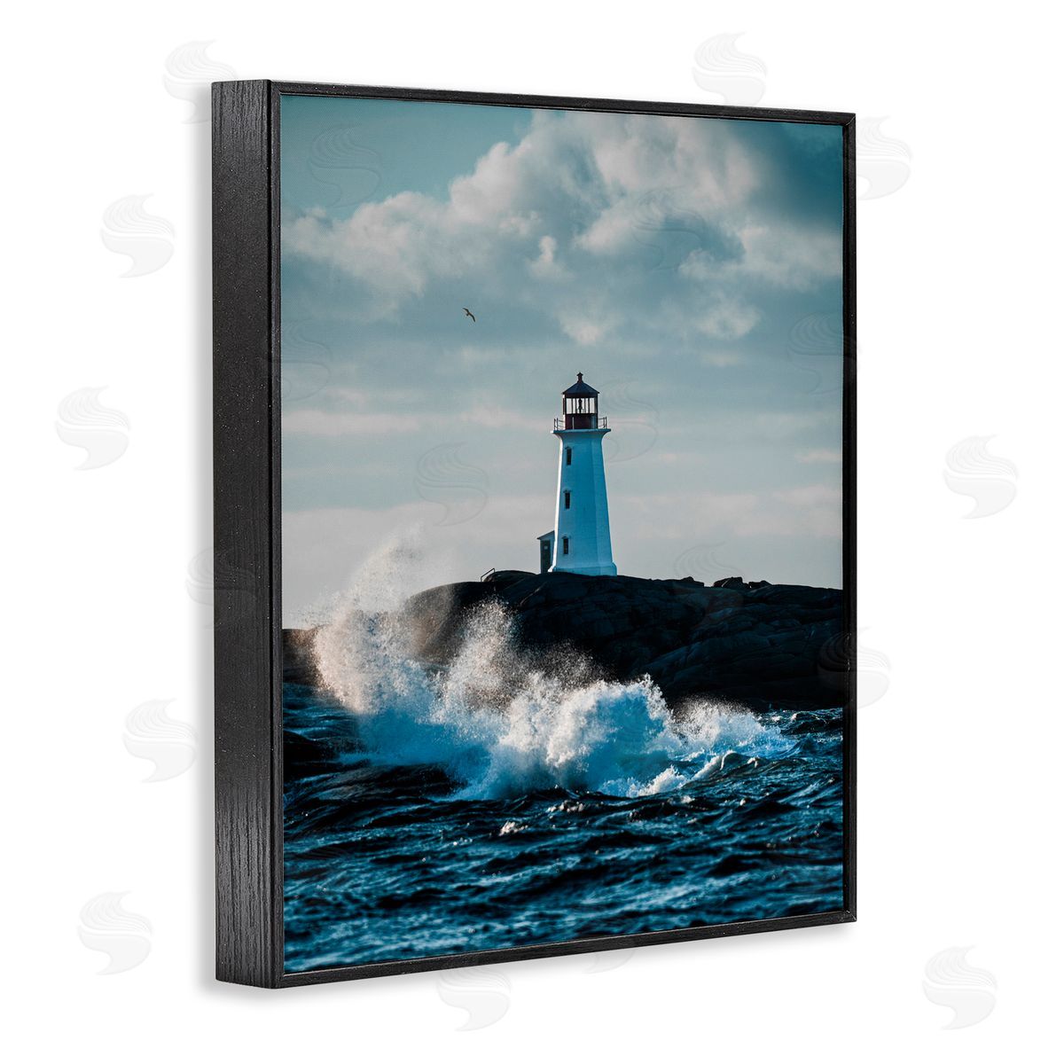 Jared Kreiss Nova Scotia Lighthouse Black Framed Giclee Wall Art Print