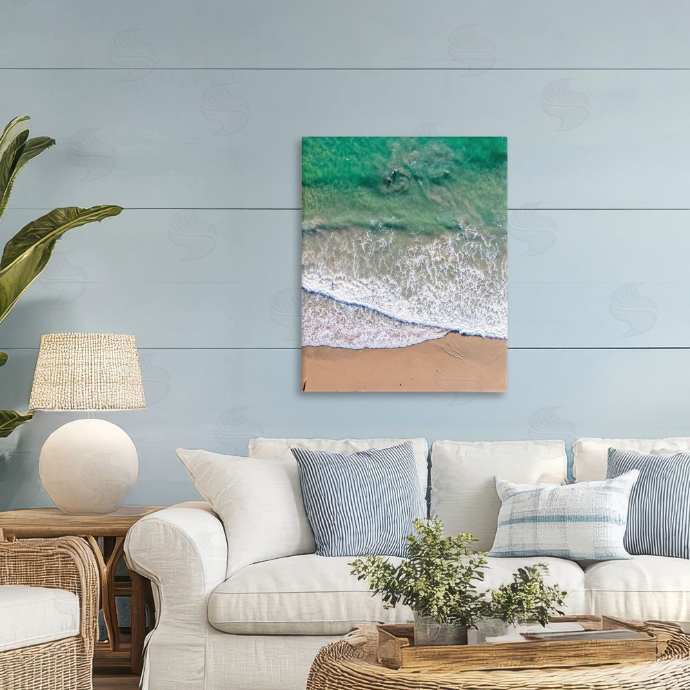 Jeff Poe Photography Crisscross Shore Waves Canvas Art on Wall