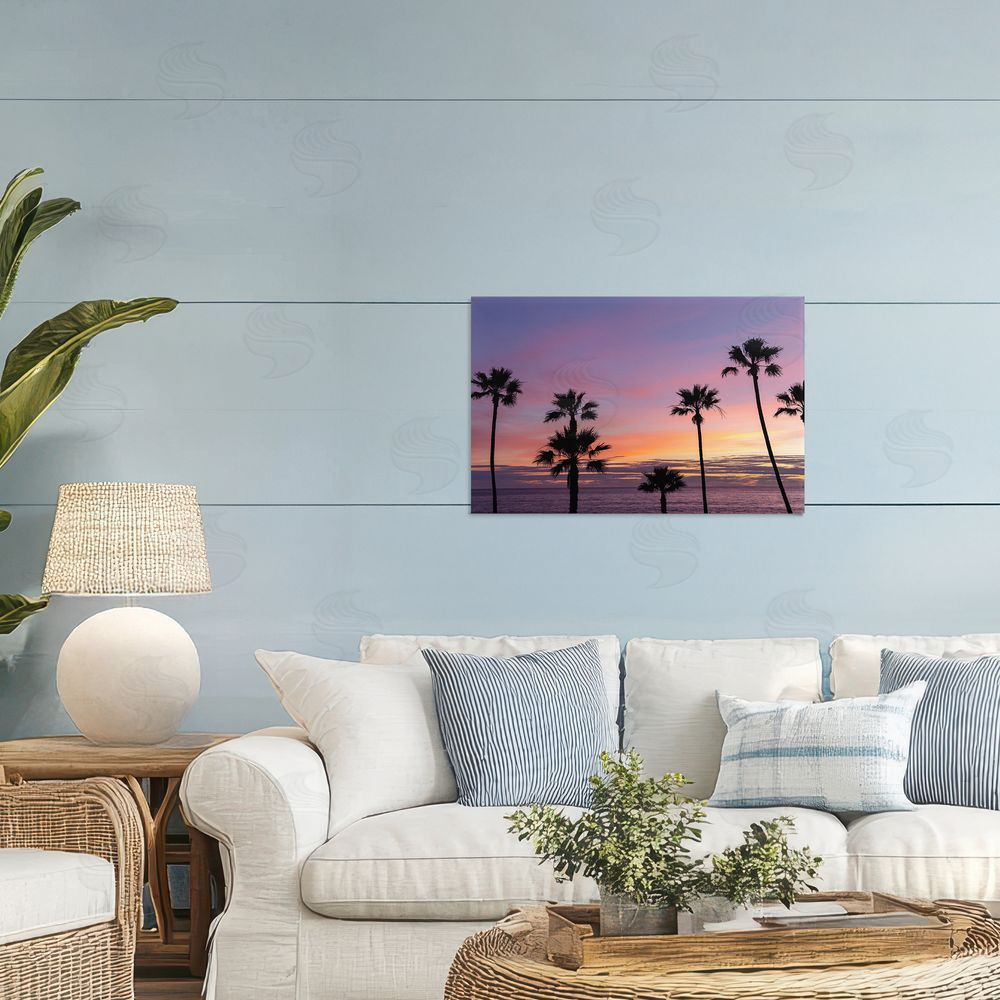 Jeff Poe Photography Sunsets & Scattered Palm Trees Canvas Art on Wall