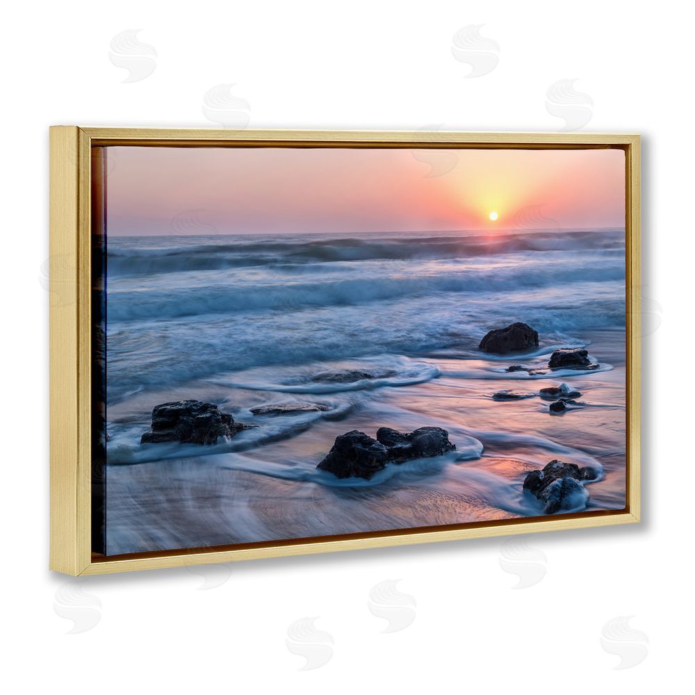 Jon Evan Life Always Changes Seascape Gold Floating Frame Canvas Wall Art Print
