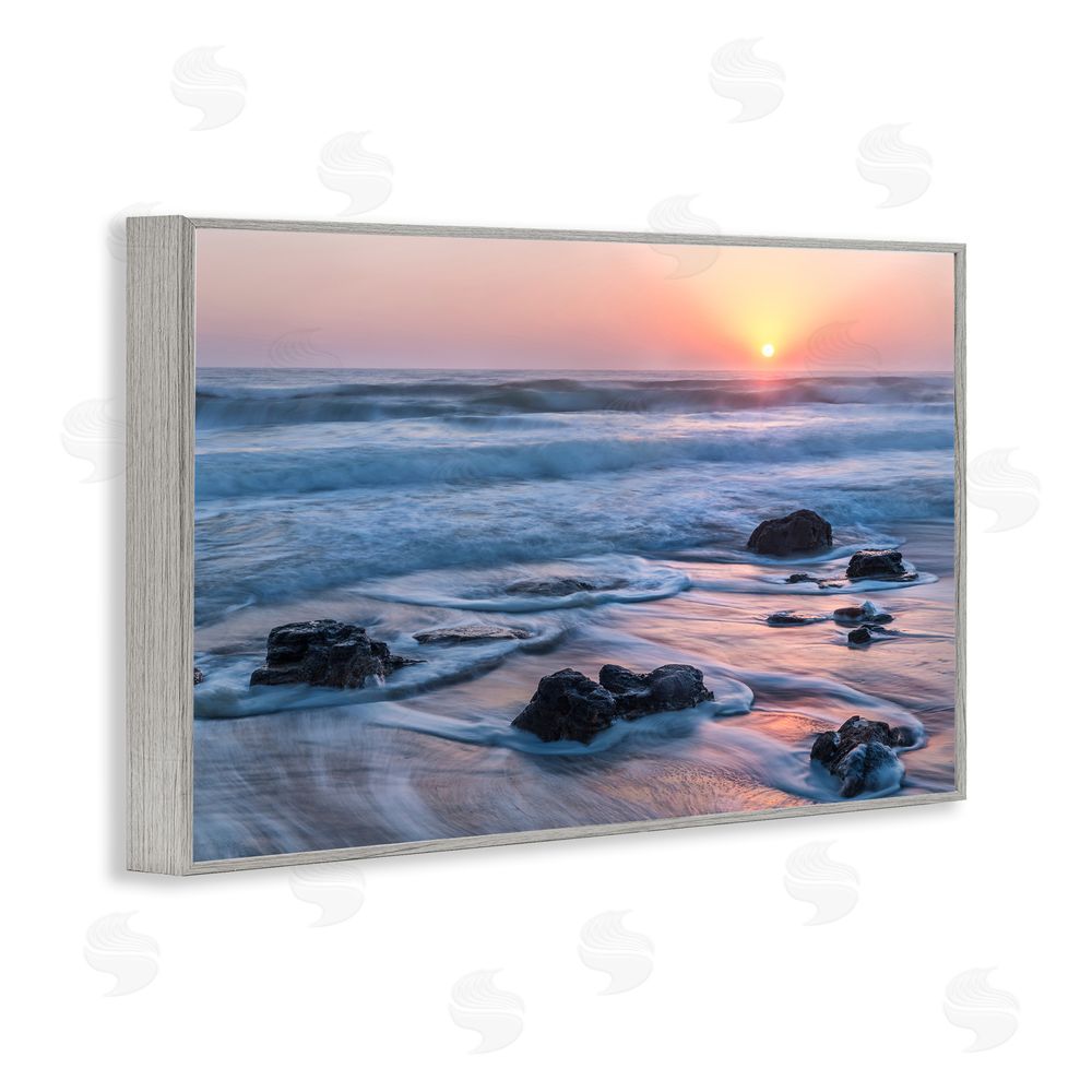 Jon Evan Life Always Changes Seascape Gray Framed Giclee Wall Art Print