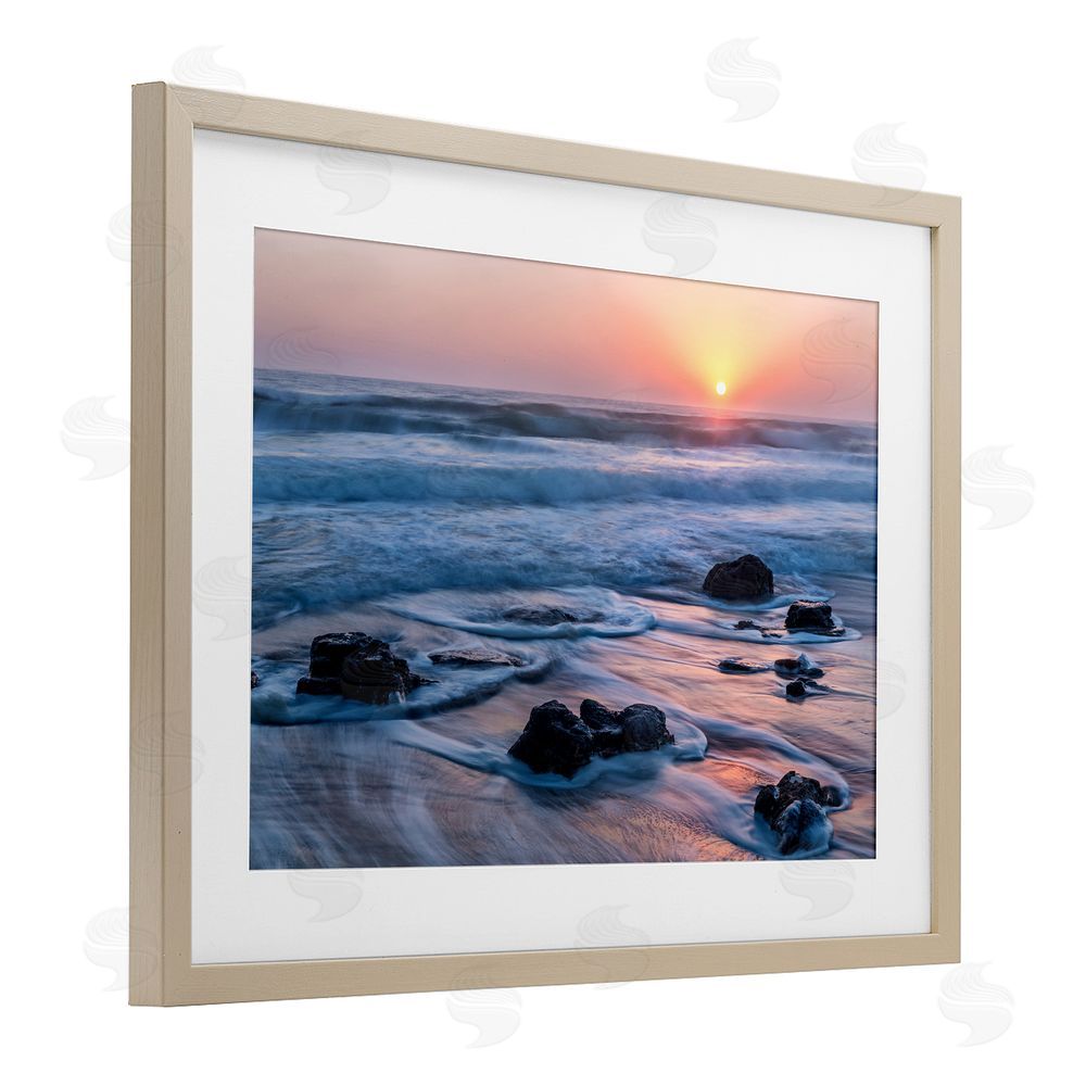 Jon Evan Life Always Changes Seascape Birch Framed Print Under Glass with White Mat Wall Art
