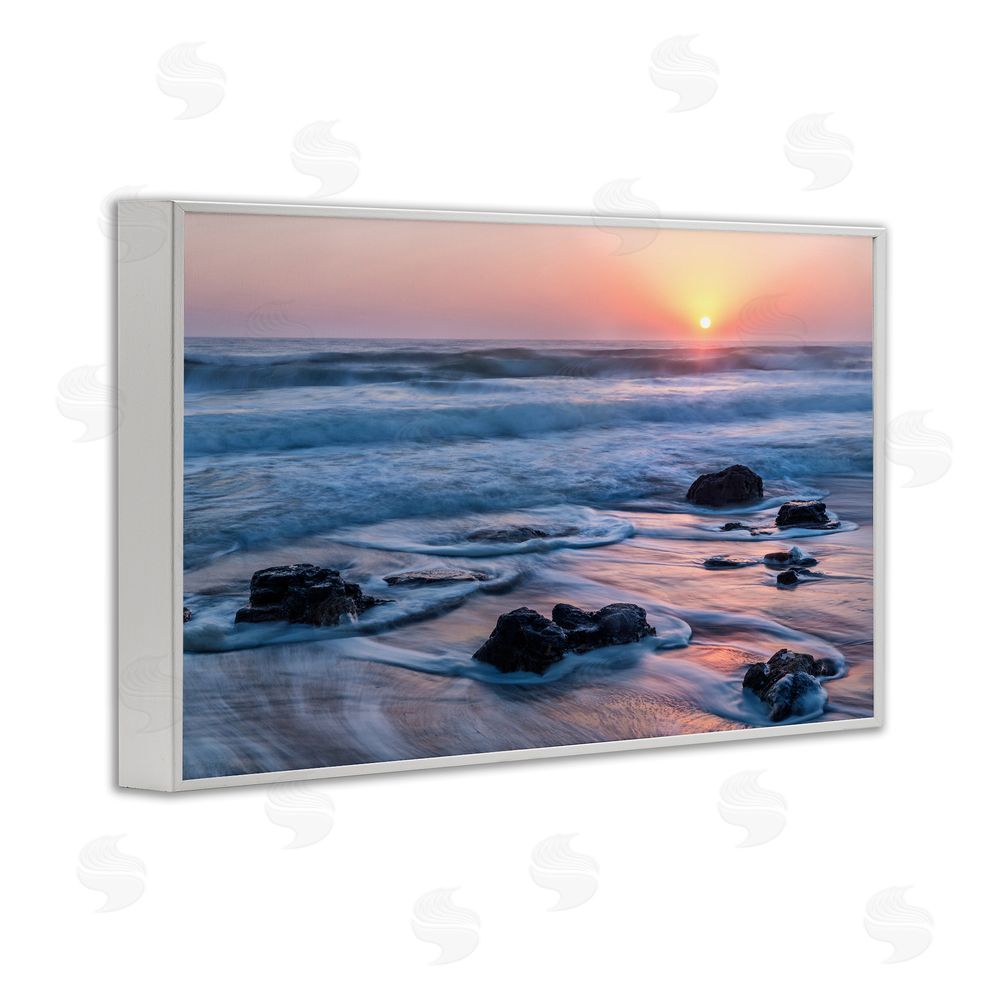 Jon Evan Life Always Changes Seascape White Framed Giclee Wall Art Print