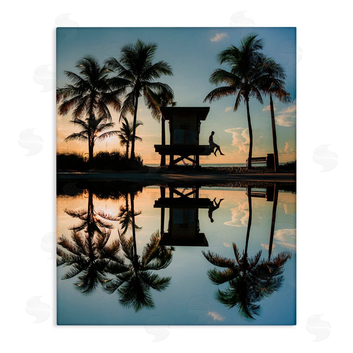 Jared Kreiss Palm Tree Reflection Canvas Wall Art Print