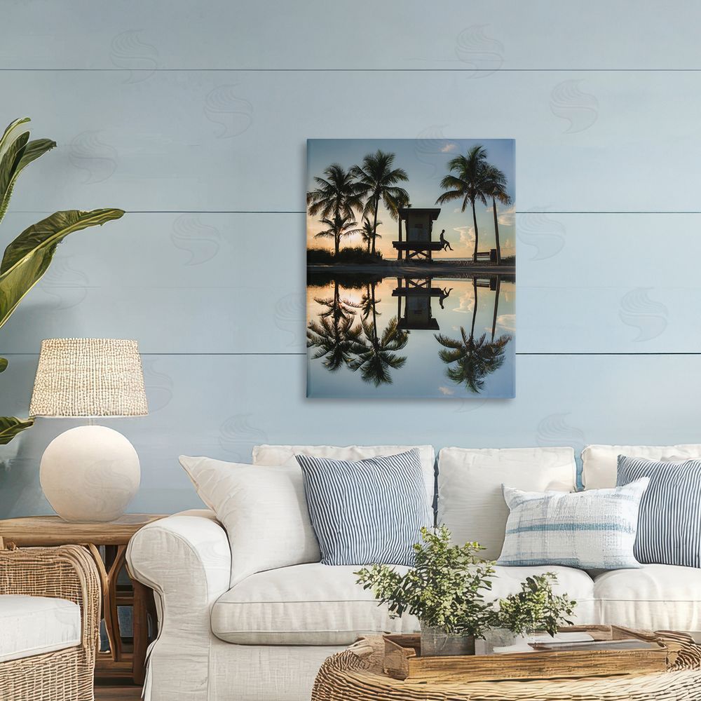 Jared Kreiss Palm Tree Reflection Canvas Art on Wall
