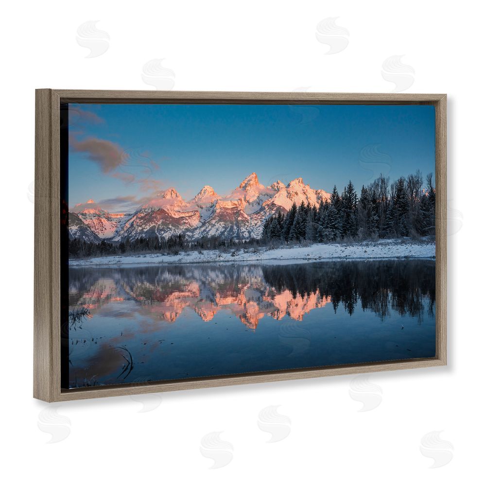 Jared Kreiss Grand Morning View Brown Floating Frame Canvas Wall Art Print