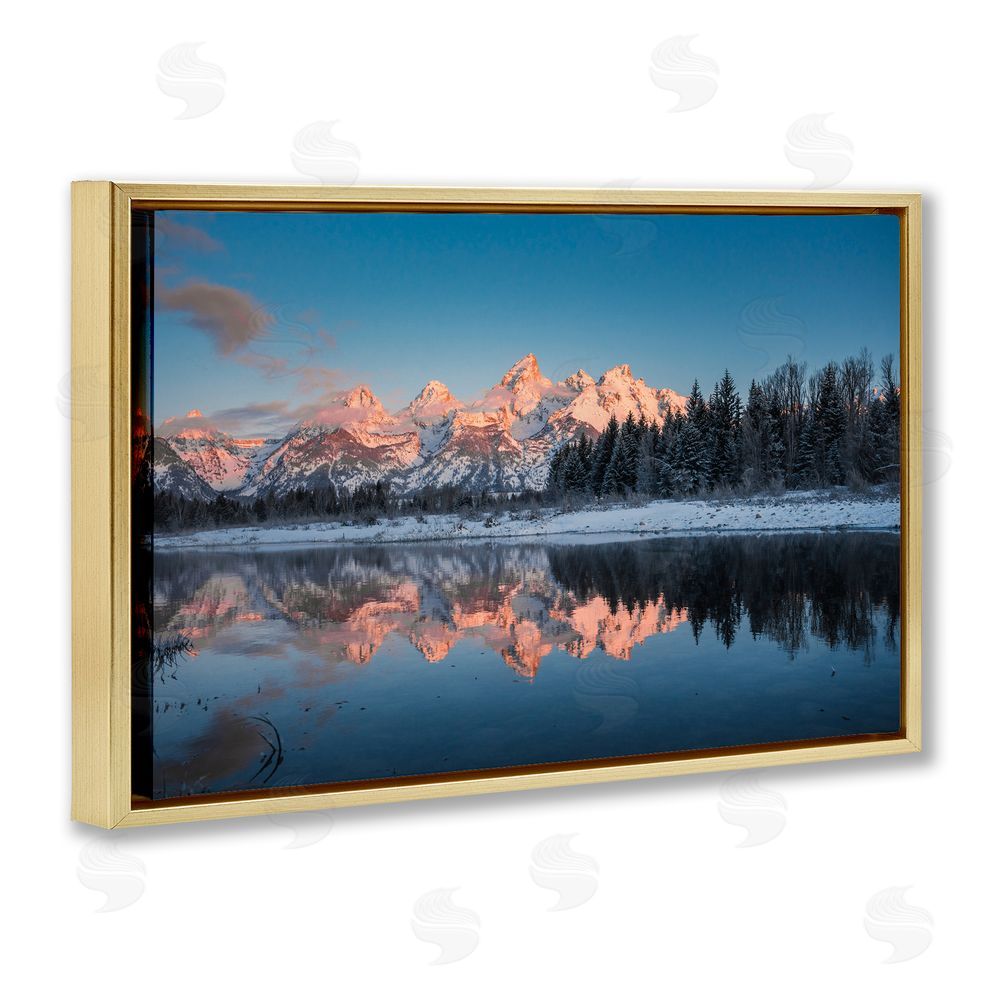Jared Kreiss Grand Morning View Gold Floating Frame Canvas Wall Art Print