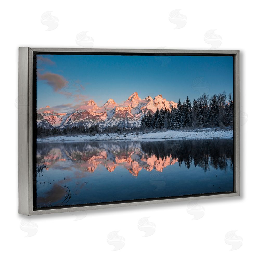 Jared Kreiss Grand Morning View Gray Floating Frame Canvas Wall Art Print